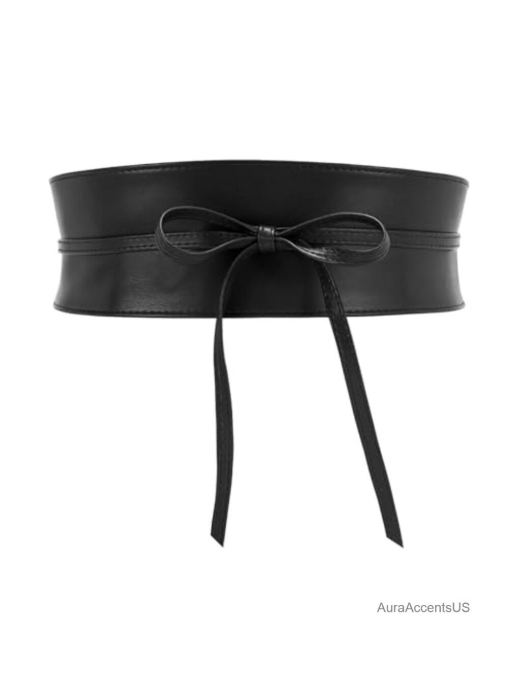 Women Obi Waist Belt Faux Leather Wide Wrap Bowknot Dress Belt